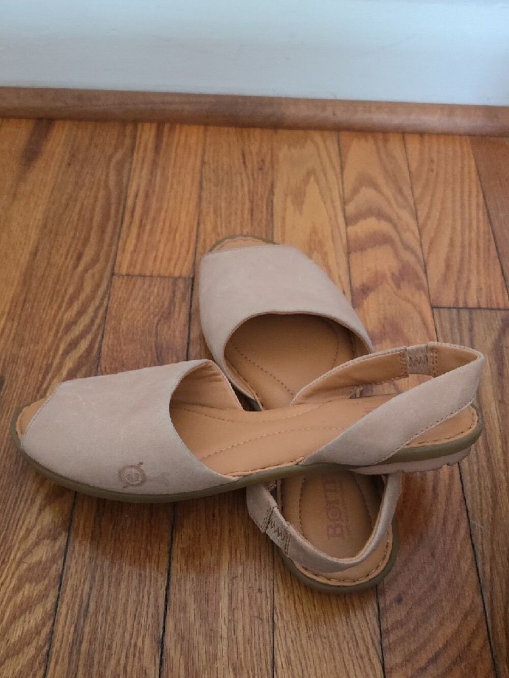 Born Taupe Open-Toe Slingback Sandals - Picture 4 of 4